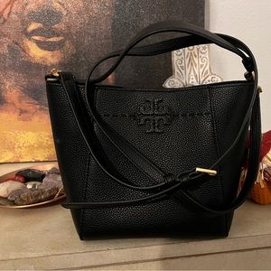 Tory Birch Small Leather Bucket Bag